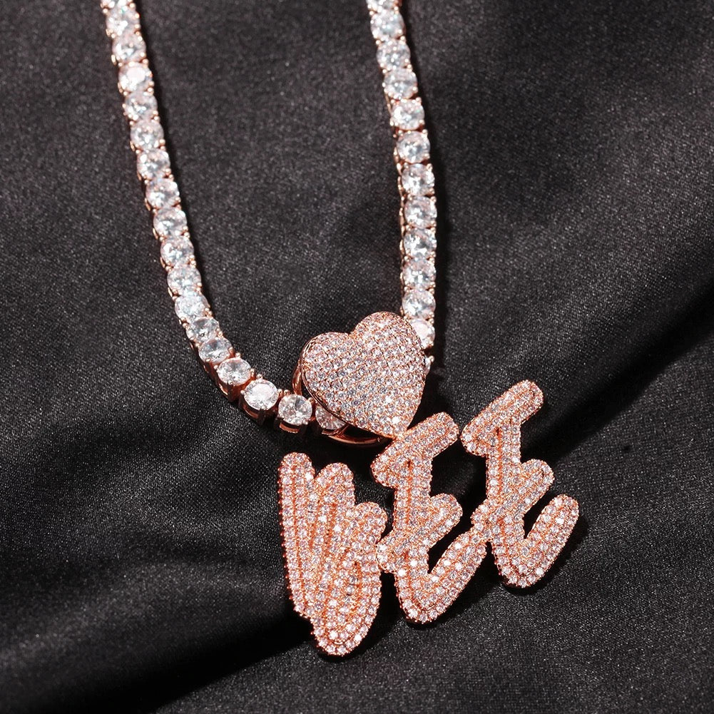 Custom Name Heart Necklace