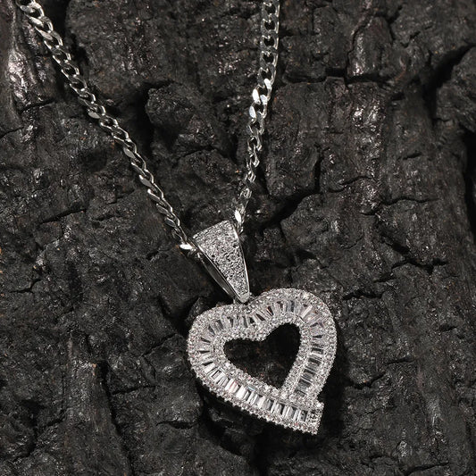 Hollow Heart Pendant Necklace